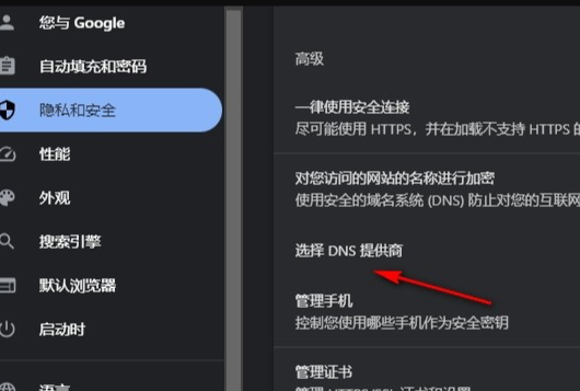 谷歌浏览器如何更换dns提供商