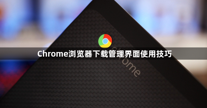 Chrome浏览器下载管理界面使用技巧1