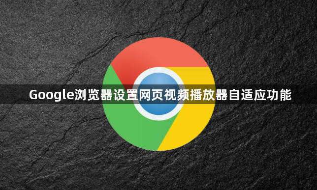 Google浏览器设置网页视频播放器自适应功能1