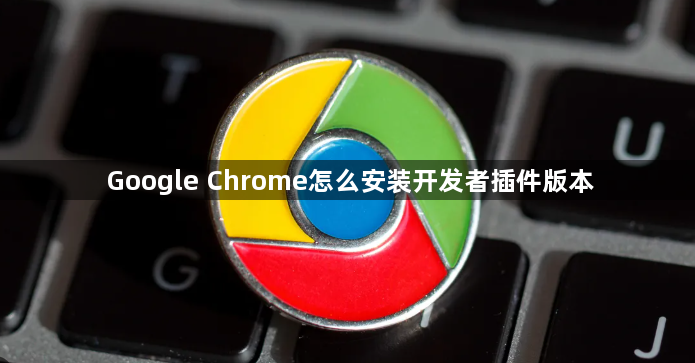 Google Chrome怎么安装开发者插件版本1