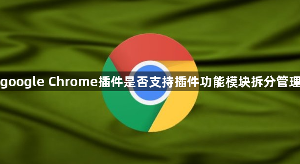 google Chrome插件是否支持插件功能模块拆分管理1
