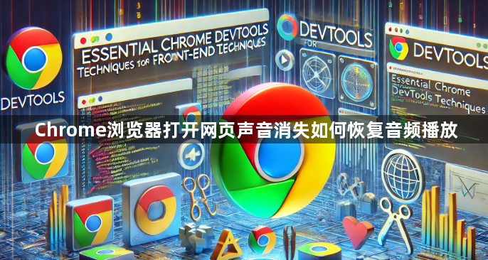 Chrome浏览器打开网页声音消失如何恢复音频播放1