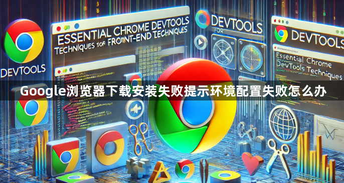 Google浏览器下载安装失败提示环境配置失败怎么办1