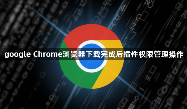 google Chrome浏览器下载完成后插件权限管理操作1