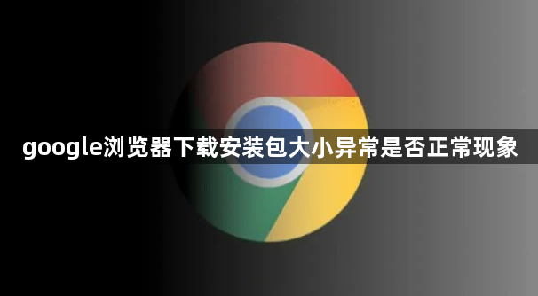 google浏览器下载安装包大小异常是否正常现象1