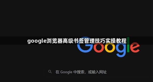 google浏览器高级书签管理技巧实操教程1