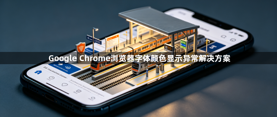 Google Chrome浏览器字体颜色显示异常解决方案1