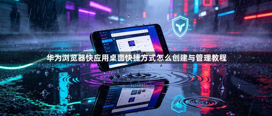 华为浏览器快应用桌面快捷方式怎么创建与管理教程1