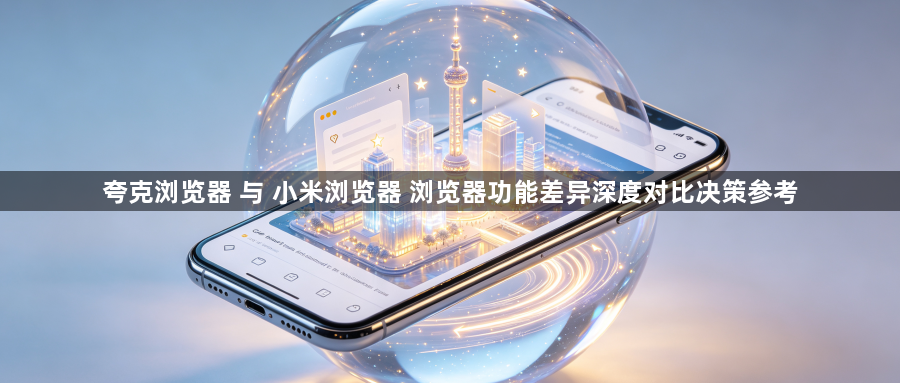 夸克浏览器 与 小米浏览器 浏览器功能差异深度对比决策参考1