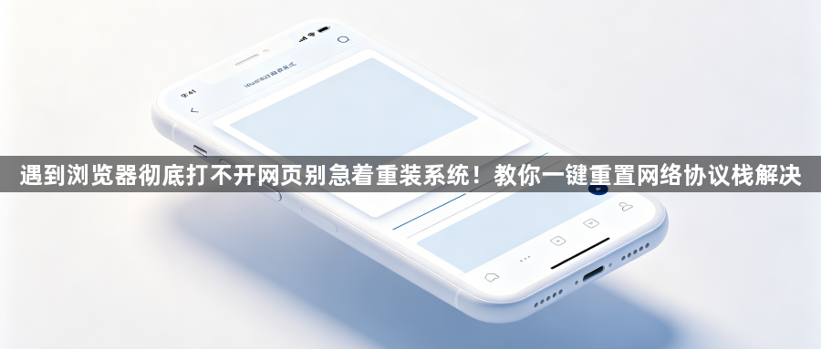 遇到浏览器彻底打不开网页别急着重装系统!教你一键重置网络协议栈解决1