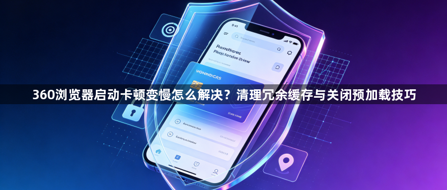 360浏览器启动卡顿变慢怎么解决?清理冗余缓存与关闭预加载技巧1