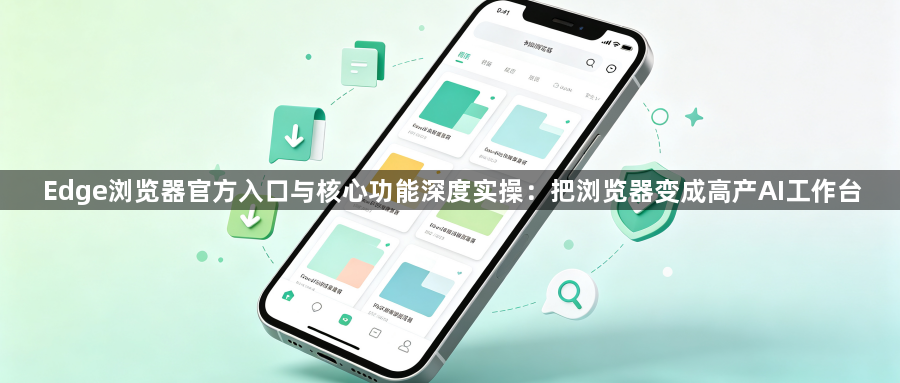 Edge浏览器官方入口与核心功能深度实操：把浏览器变成高产AI工作台1