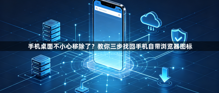 手机桌面不小心移除了？教你三步找回手机自带浏览器图标1