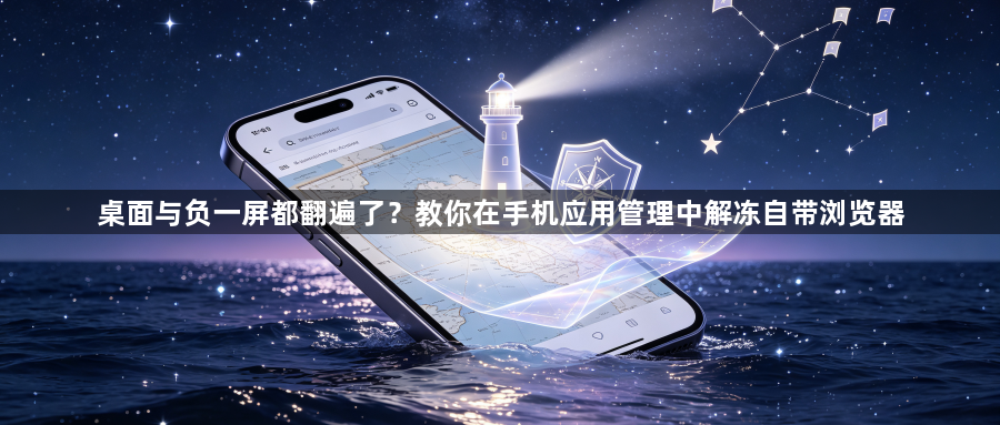 桌面与负一屏都翻遍了?教你在手机应用管理中解冻自带浏览器1