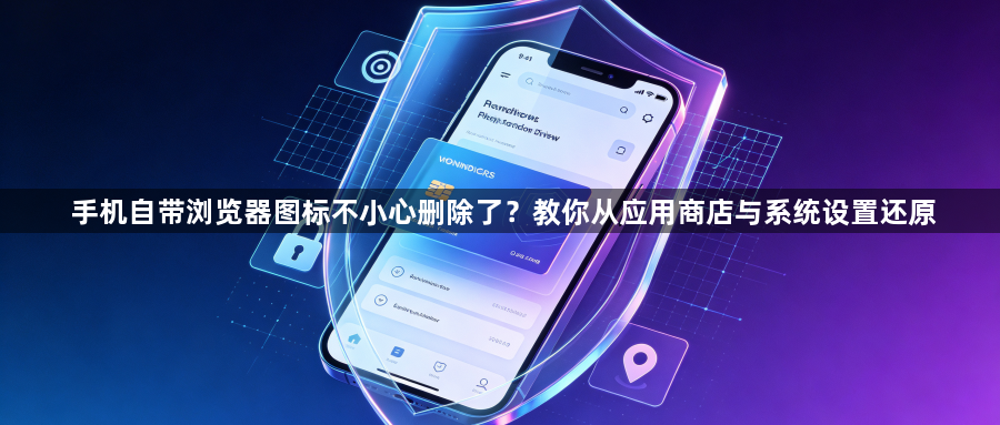 手机自带浏览器图标不小心删除了？教你从应用商店与系统设置还原1