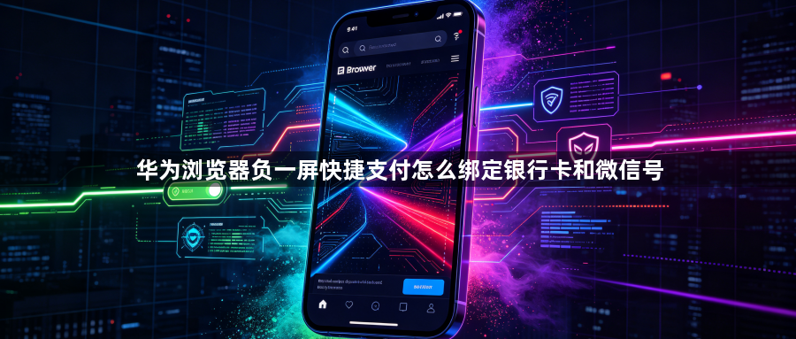 华为浏览器负一屏快捷支付怎么绑定银行卡和微信号1