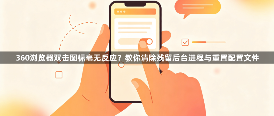 360浏览器双击图标毫无反应？教你清除残留后台进程与重置配置文件1