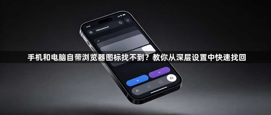 手机和电脑自带浏览器图标找不到？教你从深层设置中快速找回1