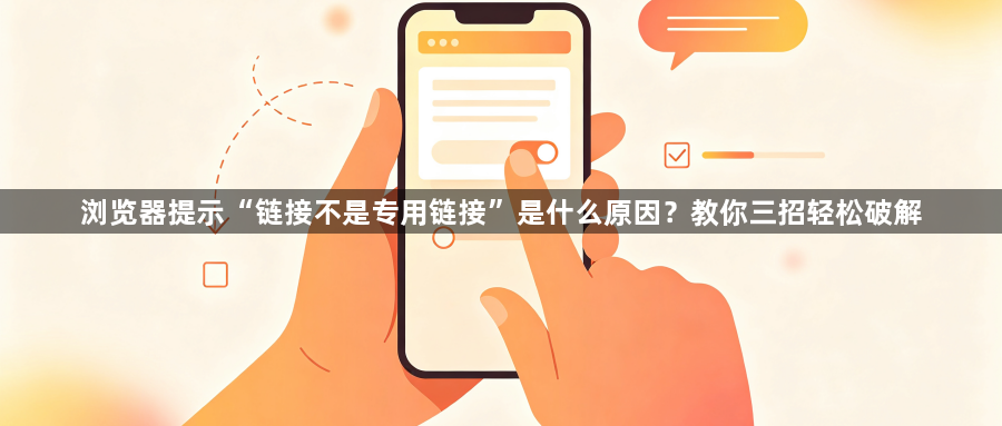 浏览器提示“链接不是专用链接”是什么原因？教你三招轻松破解1