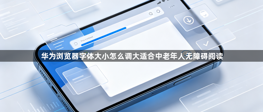 华为浏览器字体大小怎么调大适合中老年人无障碍阅读1